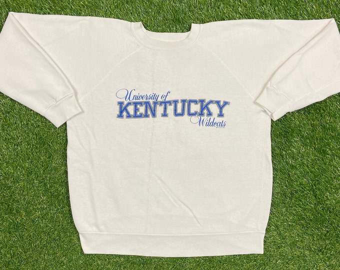 Vintage University of Kentucky Wildcats Crewneck Sweatshirt Size Small S NCAA College Basketball Lexington Big Blue Pull Over Oversized