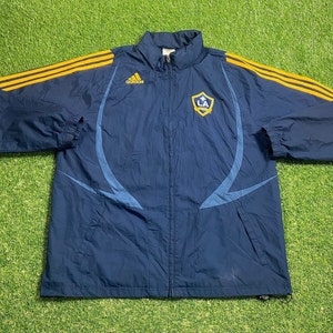 Vintage Los Angeles Galaxy vindjacka Adidas storlek Large L MLS fotbollsklubb fotboll FIFA VM Kalifornien 1990-talet 90-talet