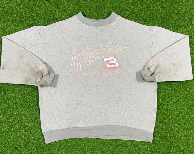 Vintage Dale Earnhardt 3 NASCAR Crewneck Sweatshirt Chase Authentics Medium 1990s 90s All Over Racing Sweater Drivers Seat Classic