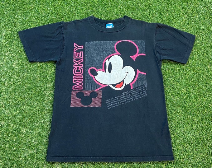 Vintage Mickey Mouse T Shirt Tee Made USA Size Small S Walt Disney World WDW Disneyland Magic Kingdom 1990s 90s