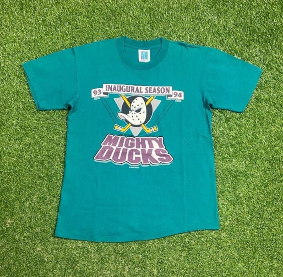 Vintage Anaheim Ducks T Shirt Tee Made USA Size Medium M NHL