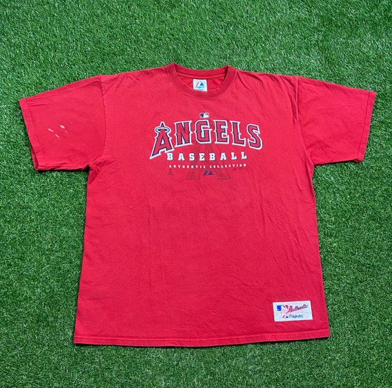 Vintage Anaheim Angels T Shirt Tee Majestic Size Xtra Large XL MLB