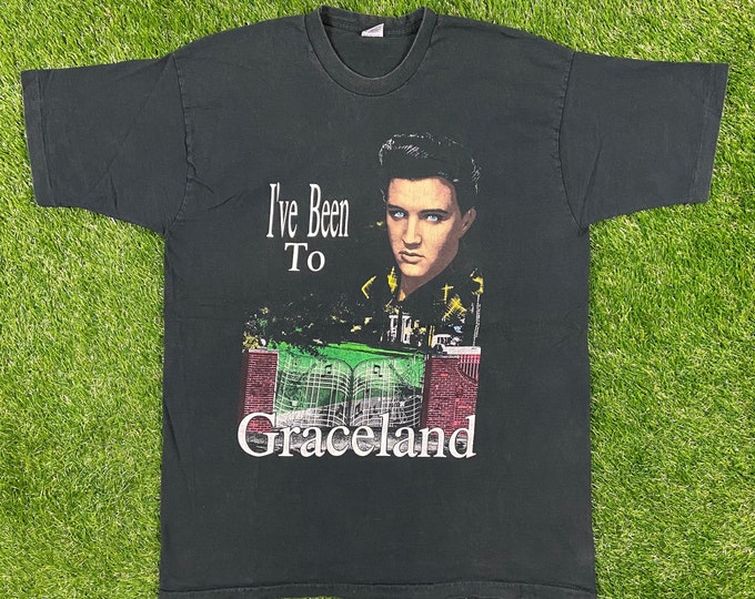 Vintage Elvis The King Presley I've Been to Graceland T Shirt Tee Fruit of the Loom in the USA Size XXL 2XL Classic Rock and Roll
