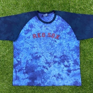 Vintage Boston Red Sox T Shirt Tee Nike Size XXL New England MLB Baseball Stadium 1990s 90s Custom Tie Dye Oversized