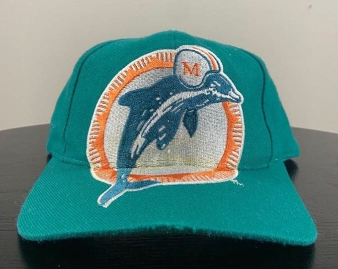 Vintage Miami Dolphins Snapback Hat Cap Ajd OSFA NFL Football Florida 1990s 90s