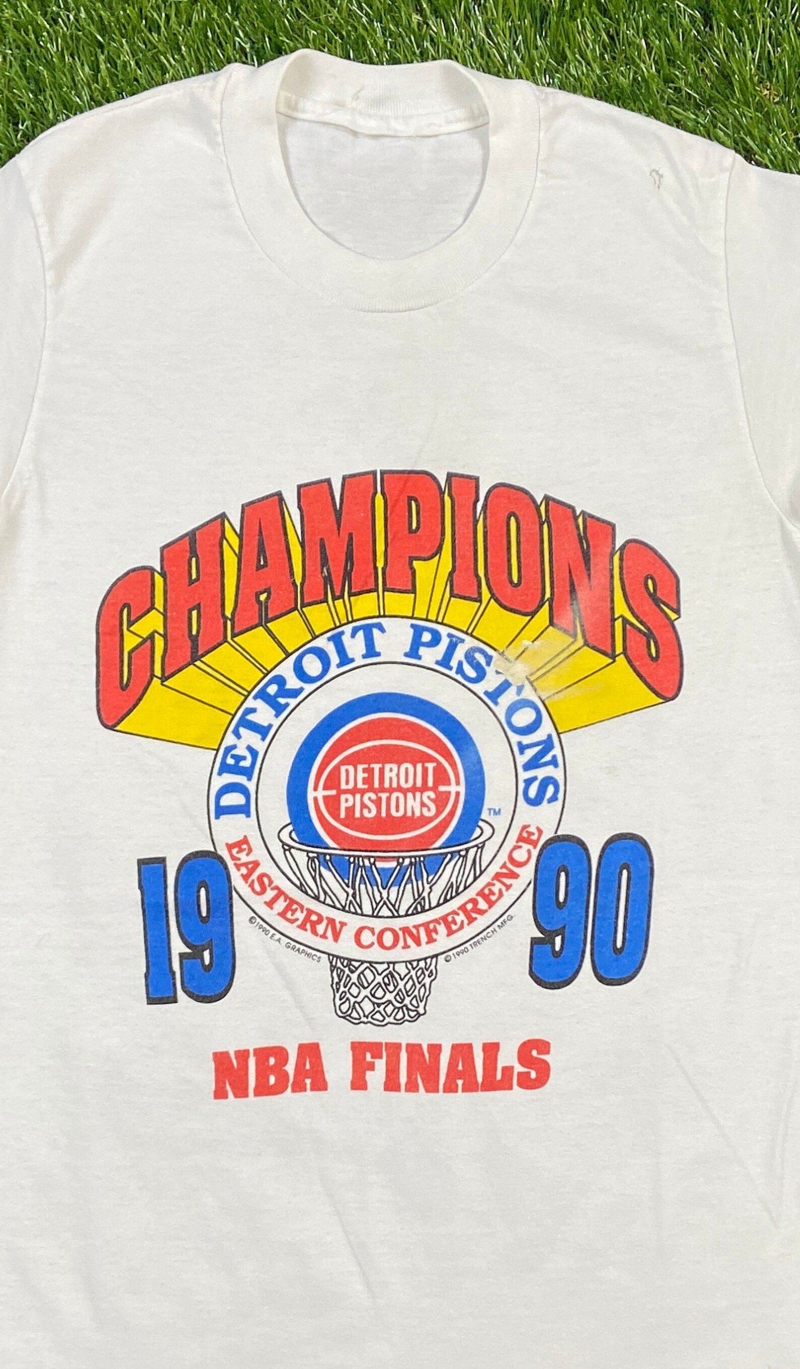 Vintage Detroit Pistons 1990 NBA Finals Champions T Shirt Tee Etsy