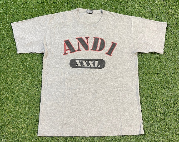 Vintage AND 1 Basketball T Shirt Tee Made Usa Size Xtra Large XL NBA Basketball 1990s 90s Streetball Trash Talk Attitude