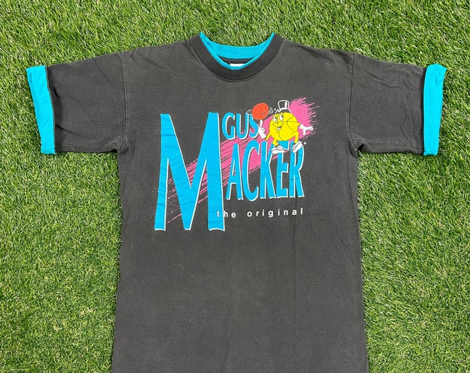 Vintage Gus Macker The Original T Shirt Tee Salem Sportswear Made USA Size Medium M 3 on 3 Basketball Tournament NBA