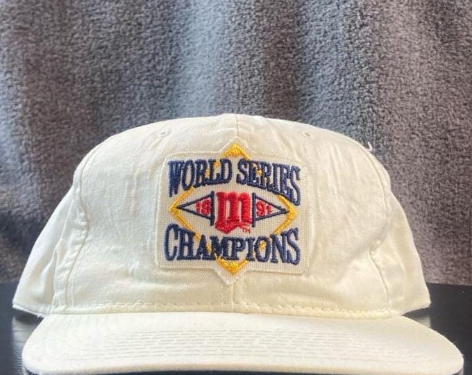 Vintage Minnesota Twins 1991 World Series Champions Snapback Hat New Era OSFA MLB Baseball Classic Hat Rare Cap 1990s 90s