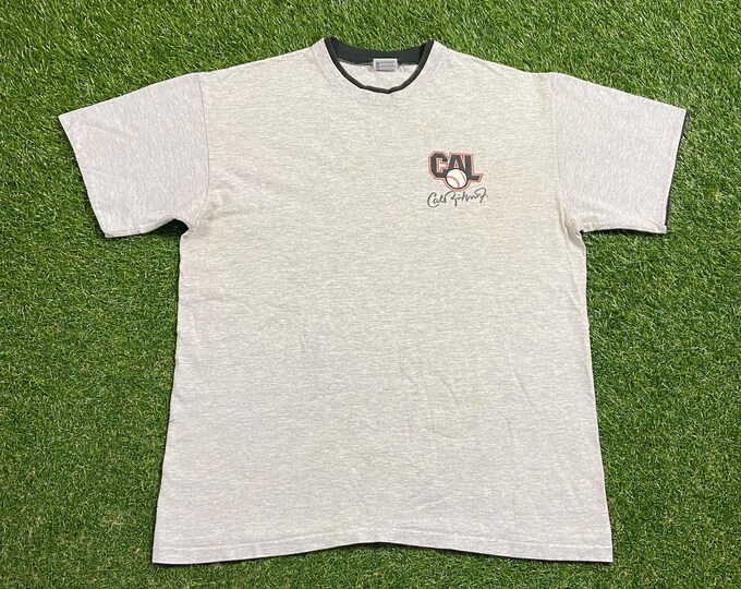 Vintage Baltimore Orioles Cal Ripken Jr T Shirt Tee Made USA Size Large L MLB Baseball Maryland 1990s 90s