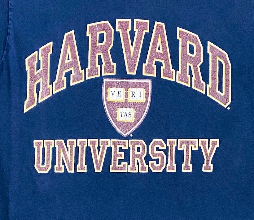 Vintage Harvard University Spell Out T Shirt Tee NCAA Small | Etsy