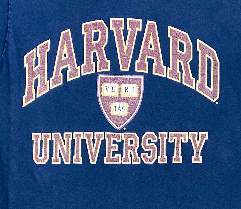 Vintage Harvard University Spell Out T Shirt Tee NCAA Small | Etsy