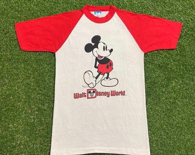 Vintage Walt Disney World T Shirt Tee Disney Character Fashions Made USA Size Small S Mickey Mouse Magic Kingdom WDW Disneyland 1990s 90s