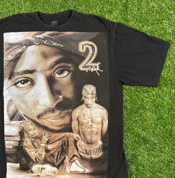 Vintage Tupac T Shirt Hip Hop Rap Music Death Row Size Xl Fits