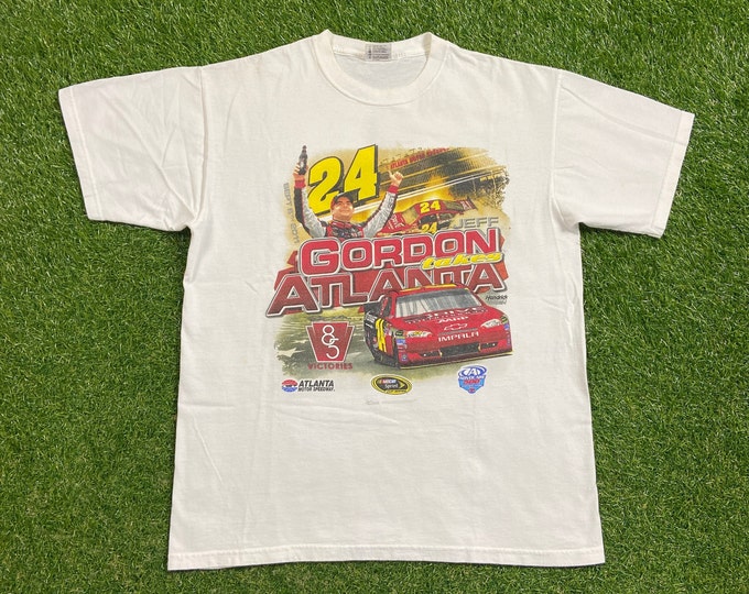 Vintage Jeff Gordon 24 T Shirt Tee Chase Authentics Size Large L NASCAR Racing Daytona 500 Dale Earnhardt
