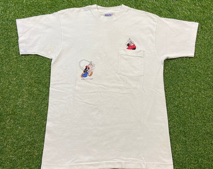Vintage Popeye the Sailor T Shirt Tee Freeze Made USA Size Large L Classic Comic Cartoon