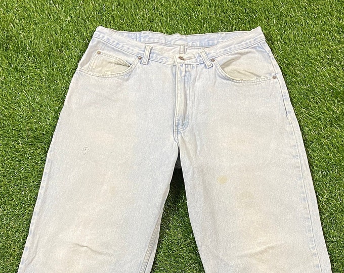 Vintage Brittania Jeans Size 36 x 34 United Kingdom UK British Britain Classic Blue Jean Pants Bottoms True Vtg 1980s 80s