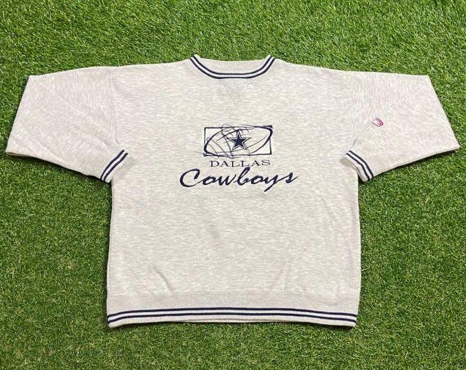 Vintage Dallas Cowboys Crewneck Sweatshirt Size Large L NFL Football Aikman Texas Pull Over Oversized 1990s 90s