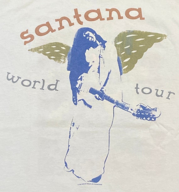 Vintage Carlos Santana World Tour T Shirt Made USA Size Xtra Large