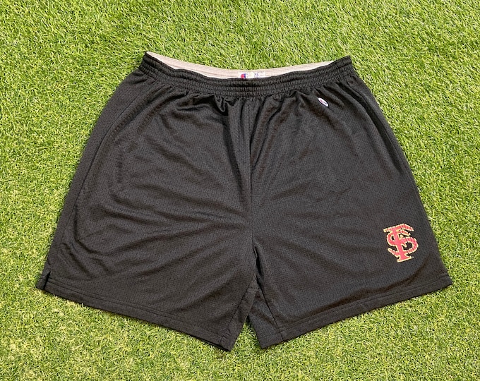 Vintage Florida State University Seminoles Gym Shorts Champion Size Xtra Large XL NCAA College Football FSU 1990s Tribe Sports