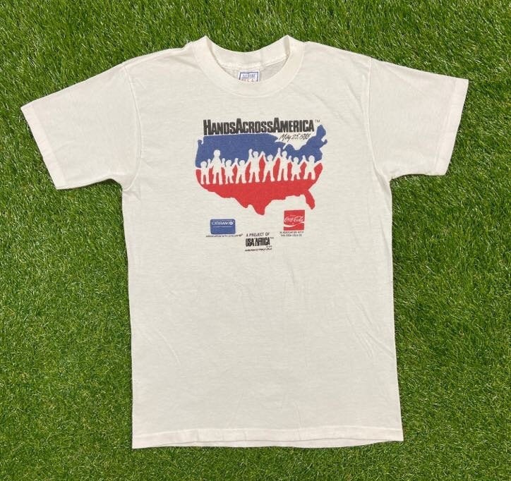 Hands Across America 1986 T Shirt Tee 