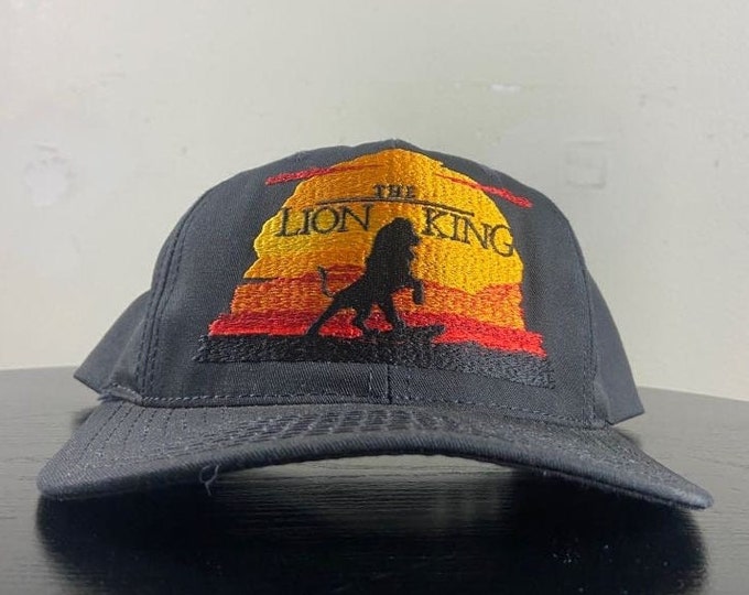 Vintage The Lion King Hat Snapack Hat Made Usa OSFA Simba Pumba Timon Nala Promo From 1994 Disney Movie Walt Disney World WDW 1990s 90s