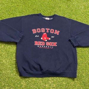 Vintage Boston Red Sox Crewneck Sweatshirt Size Xtra Large XL MLB Baseball New England Massachusetts Pull Over Oversized 1990s 90s