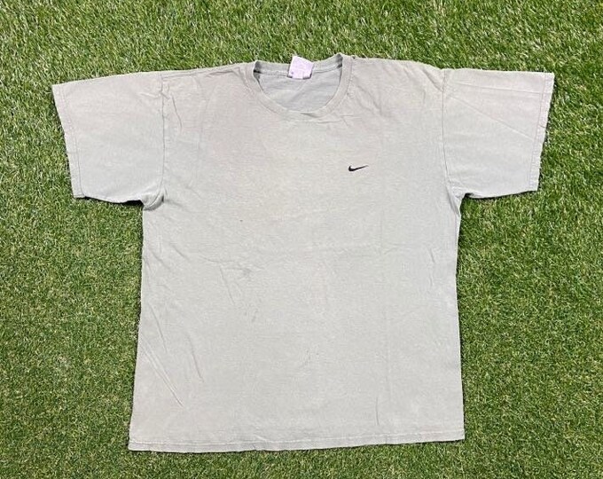 Vintage Nike T Shirt Tee Size Large L Just Do It Classic Air Jordan Nike Swoosh Check Logo 1990s 90s Travis
