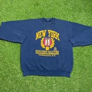 Vintage New York Golden Gloves Championship Crewneck Sweatshirt Size Xtra Large XL Ali Tyson Original Classic Boxing 1990s 90s Rare