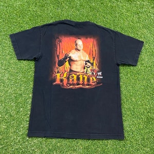 Vintage WWE Kane T Shirt Tee Size Small S World Wrestling Entertainment WWF Dwyane The Rock Johnson Steve Austin 00s