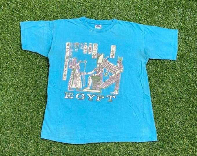 Vintage Egypt T Shirt Tee Size Small S Ancient Egyptian Symbols Ancient Culture Civilization Cairo 1990s 90s