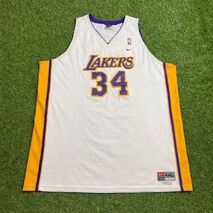 Vintage Los Angeles Lakers Shaquille O&#39;Neill #34 Jersey Nike Size 4x NBA Basketball California Classic Kobe Lebron Magic 00s