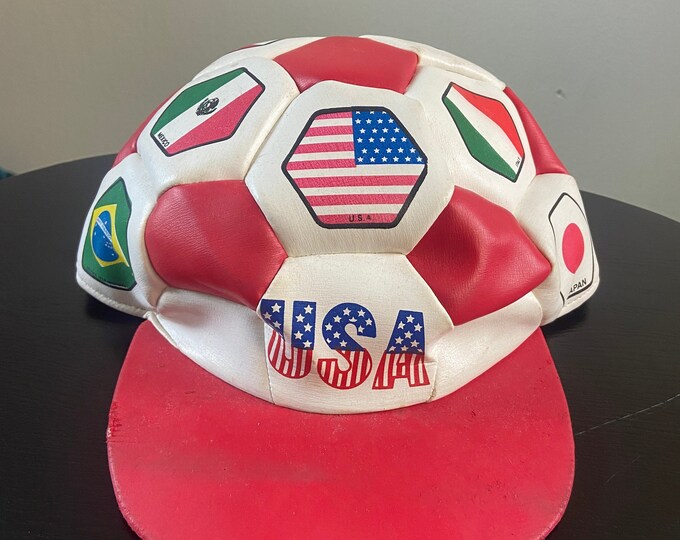 Vintage USA Olympics Hat Size Small Soccer Olympics Dream Team Classic Headwear Sportswear Cap 1990s 90s World Cup