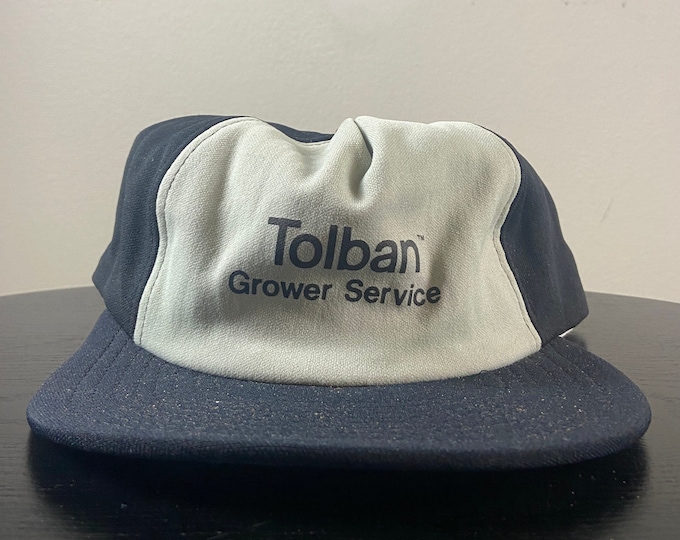Vintage Tolban Grower Service Snapback Hat AJD OSFA Agricultural Gardening 1980s 80s
