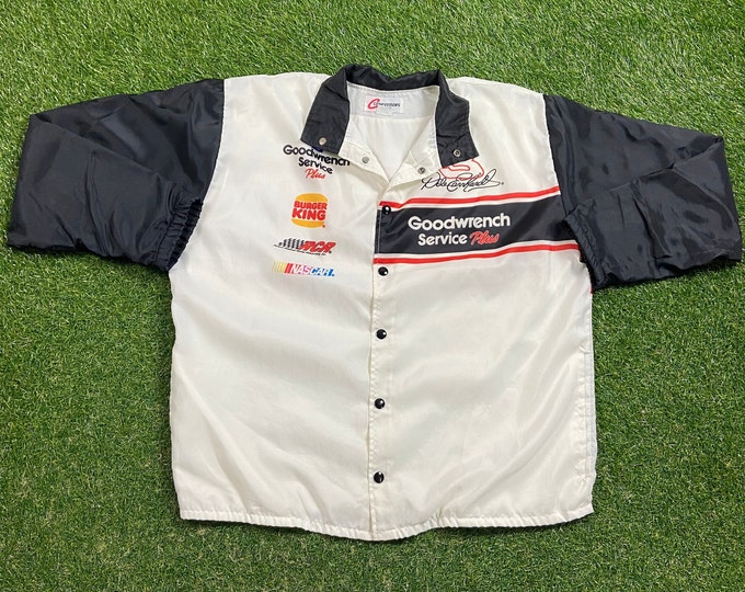 Vintage Dale Earnhardt 3 Jacket Competitors View Size Large L NASCAR Daytona 500 1990s 90s Ring Intimidator Racing Classic Rare