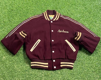 Vintage Toms River South Varsity Bomber Jacket Size Small S New Jersey High School Varsity Style 1980s 80s Classic Sports Coat Jacket