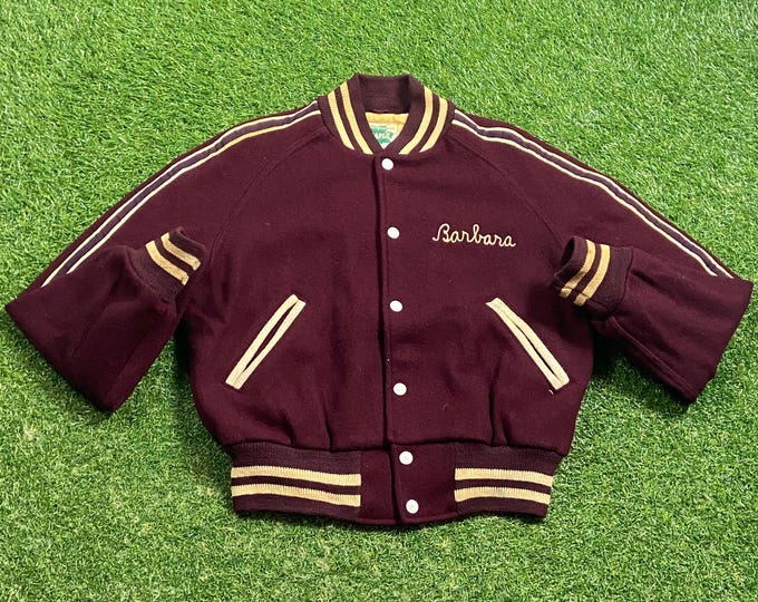Vintage Toms River South Varsity Bomber Jacket Size Small S New Jersey High School Varsity Style 1980s 80s Classic Sports Coat Jacket