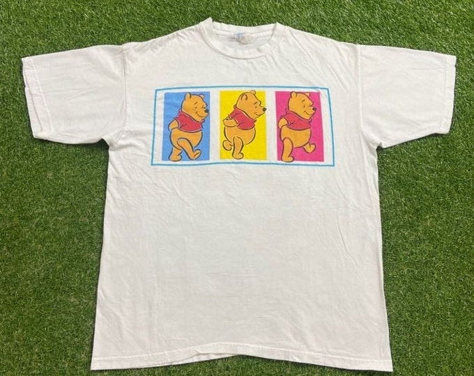 Vintage Winnie The Pooh T Shirt Tee Made USA Size Xtra Large XL Walt Disney World WDW Classic Cartoon Mickey Mouse Pooh 1990s 90s