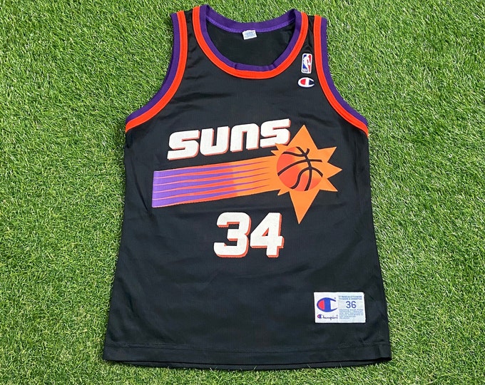 Vintage Phoenix Suns Charles Barkley #34 Jersey Champion Size Small S NBA Basketball Arizona Penny Authentic 1990s 90s
