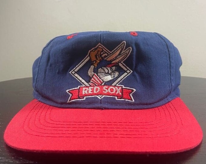 Vintage Boston Red Sox Snapback Hat OSFA MLB Baseball Massachusetts New England Looney Tunes Bugs Bunny Classic Hat 1990s 90s