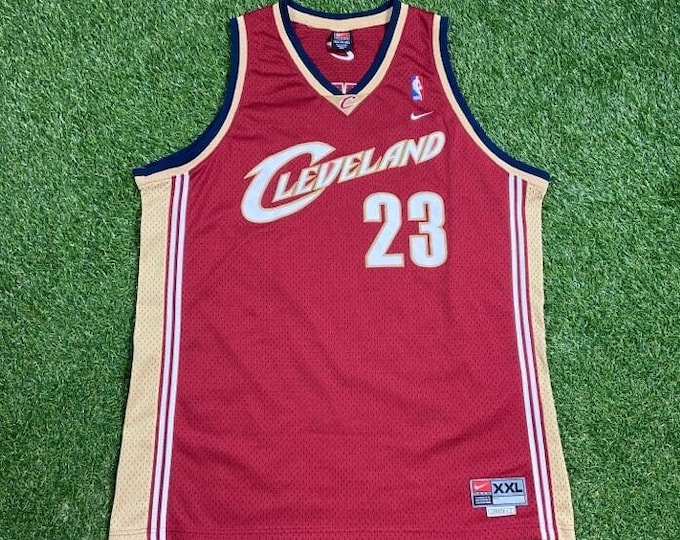 Vintage Cleveland Cavaliers LeBron James #23 Jersey Nike Size XXL 2XL NBA Basketball Cavs Ohio 00s