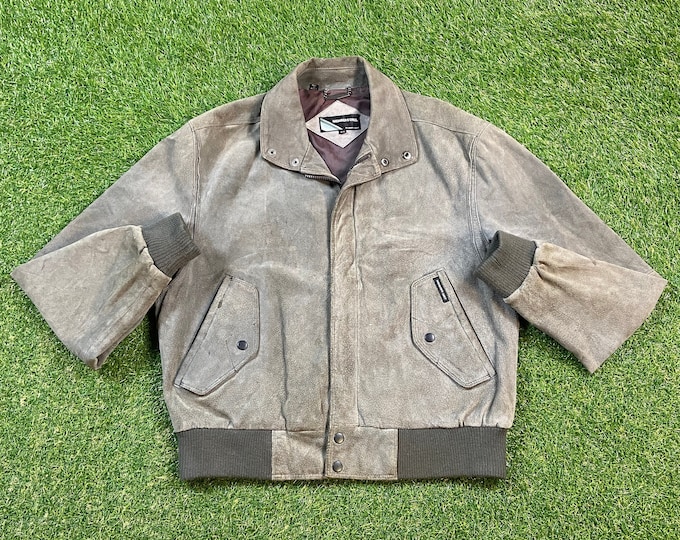 Vintage Members Only Zip Up Leather Jacket Size 44 Large L Tech Fashion Clothing 1980s 80s Pockets Rare