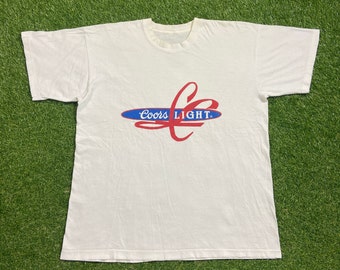 Vintage Coors Light T Shirt Tee Size Xtra Large XL Coors Brewing Company Colorado Beer Drink Alcohol 1990s 90s