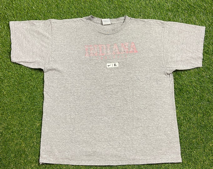 Vintage Indiana University T Shirt Tee Nike Size Xtra Large XL NCAA College Basketball IU Hoosiers Classic 1990s 90s