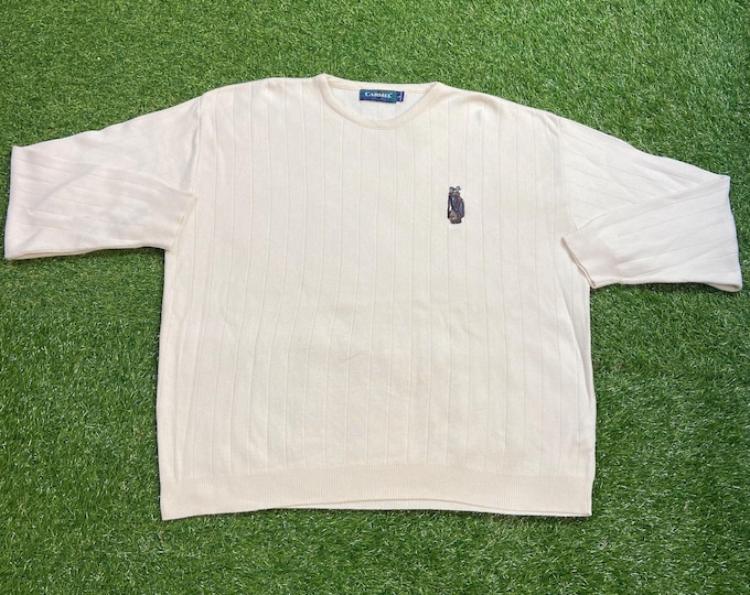 Vintage Golf Crewneck Sweater Made USA Size Large L Masters Tournament US Open Masters Collection Tiger Woods Pull Over Oversized 90s