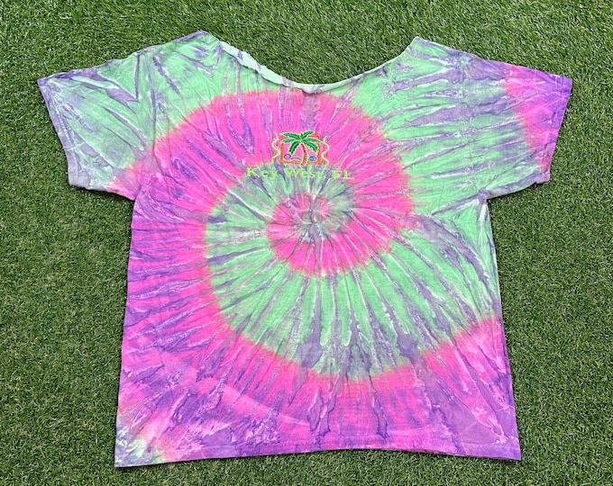 Vintage Key West Tie Dye T Shirt Tee Size Xtra Large XL Tropical Florida Beach 1990s 90s
