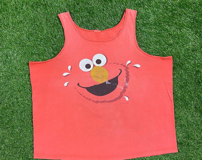 Vintage Sesame Street I Made a Splash at Sesame Place Tank Top Shirt Tee Size XXL 2XL Big Bird Elmo PBS Classic Children TV Show