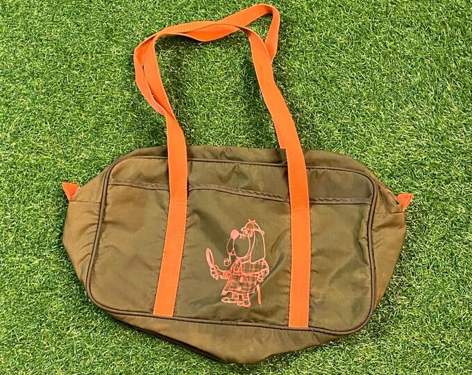 Vintage Cleveland Browns Duffel Bag NFL Football Ohio Cavs Orange Dog Pound Accessory 1990s 90s