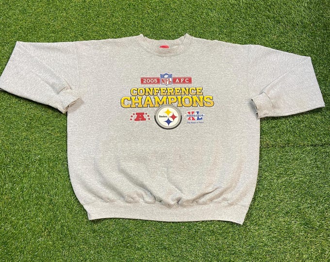 Vintage Pittsburgh Steelers Super Bowl XL Crewneck Sweatshirt Size XXL 2XL NFL Football Pennsylvania 00s Pull Over Oversized