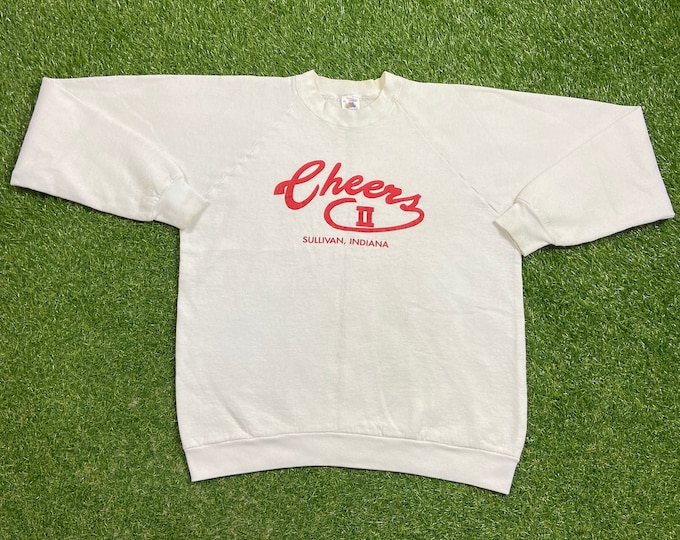 Vintage Cheers II Crewneck Sweatshirt Size Xtra Large XL Sullivan Indiana Quality 1990s Oversized Great Fit Made USA Original 90s Tv